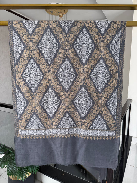 Light weight Grey Pashmina Stole 28 x 80 inches approx