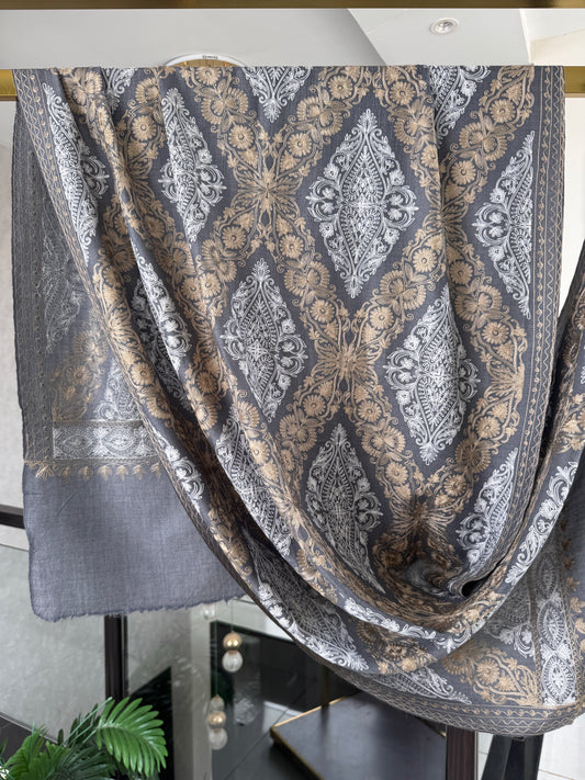 Light weight Grey Pashmina Stole 28 x 80 inches approx