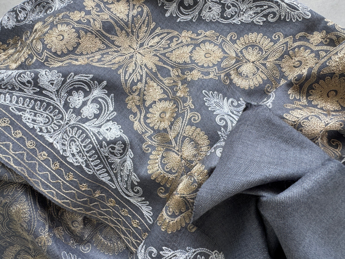 Light weight Grey Pashmina Stole 28 x 80 inches approx