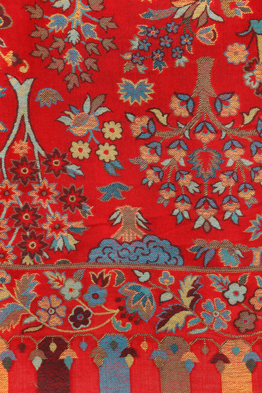 Kani Shawl Kashmiri wool gifting shawl, draped view
