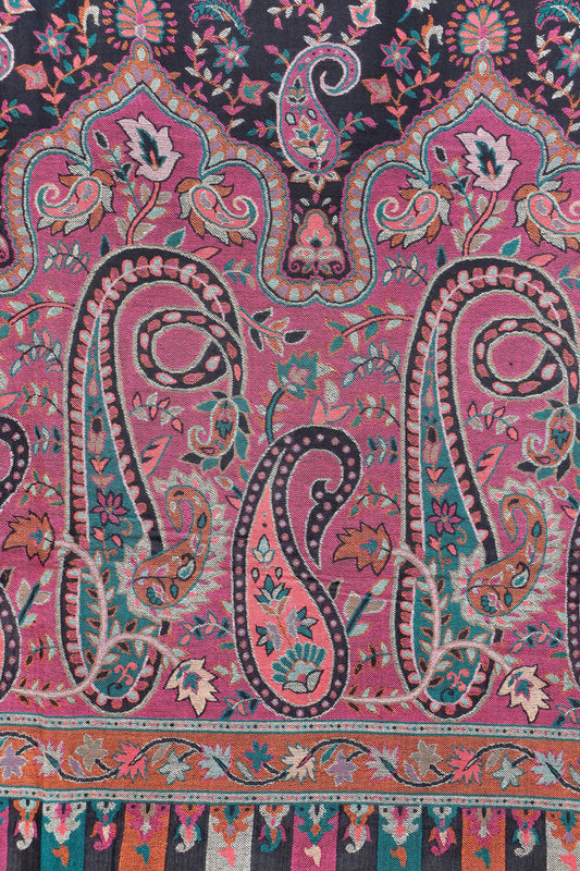 Kani Shawl Kashmiri wool collector's shawl, weave detail