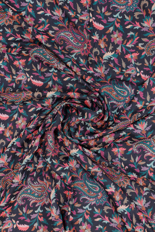 Kani Shawl Kashmiri wool collector's shawl, close-up texture