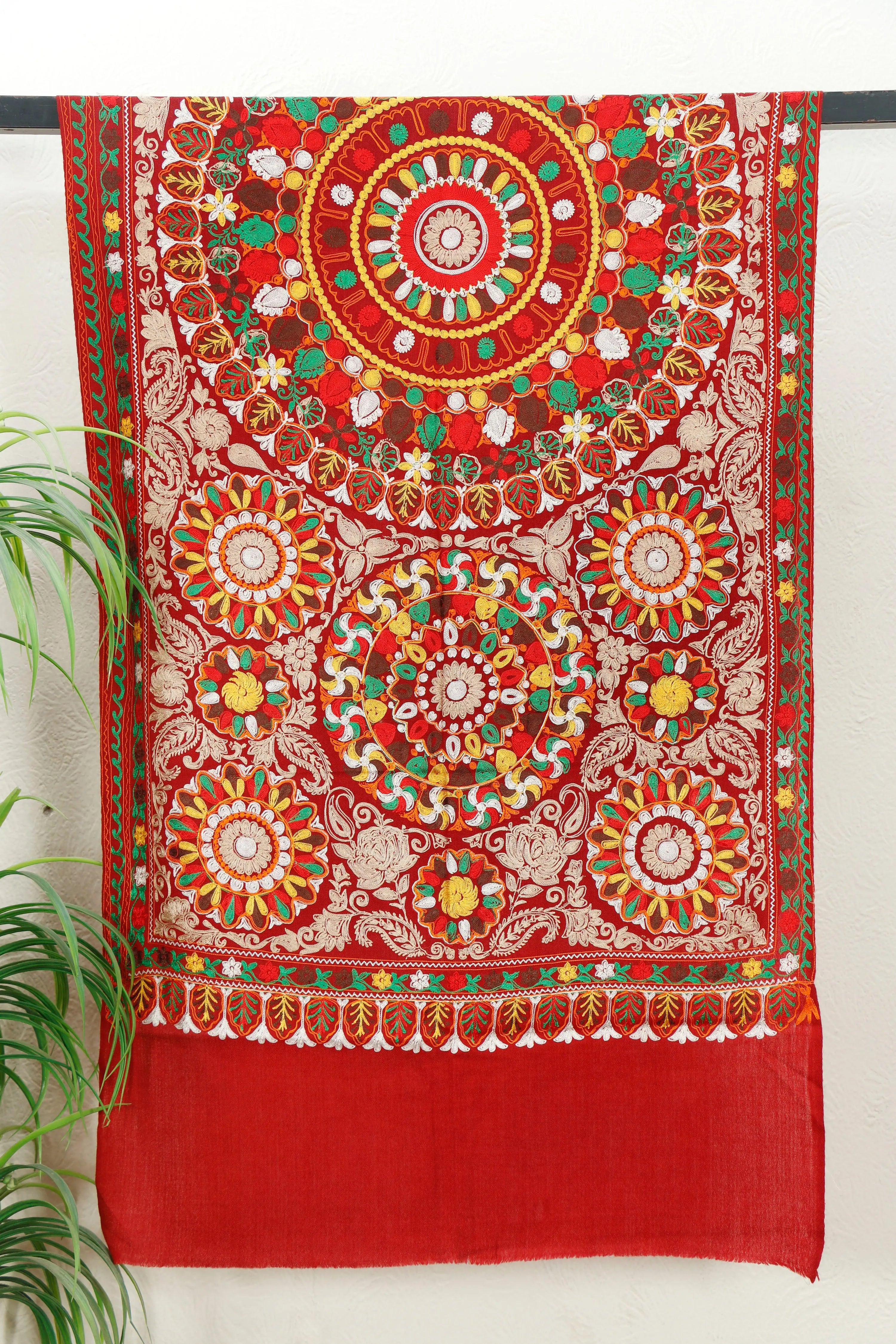Silk Embroidered Toosh Stole – Everyday Silk Stole