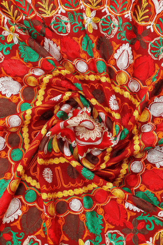 Silk Embroidered Toosh Stole – Everyday Silk Stole