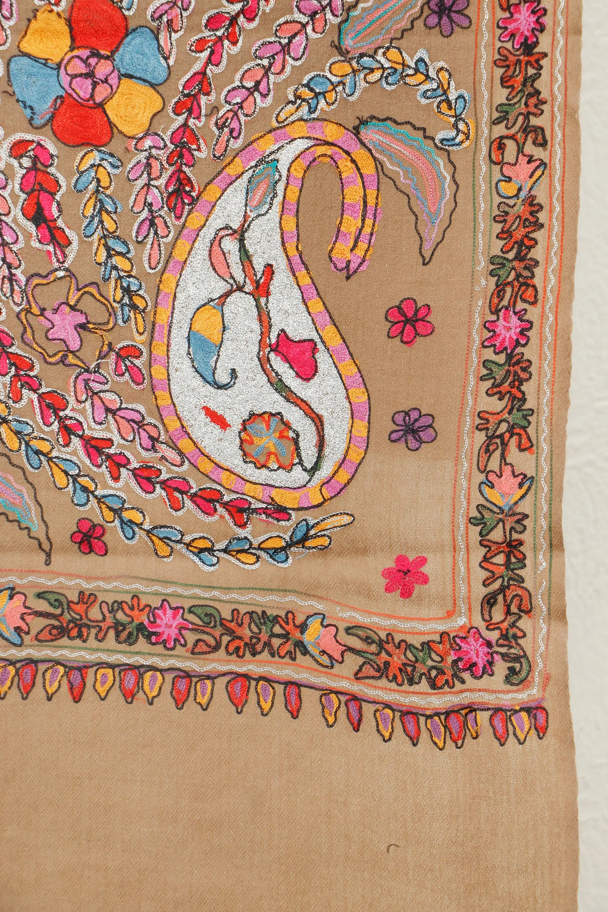 Silk Embroidered Toosh Stole – Festive Silk Stole