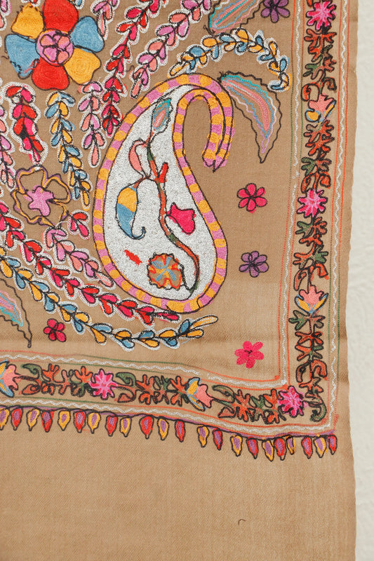 Silk Embroidered Toosh Stole – Festive Silk Stole