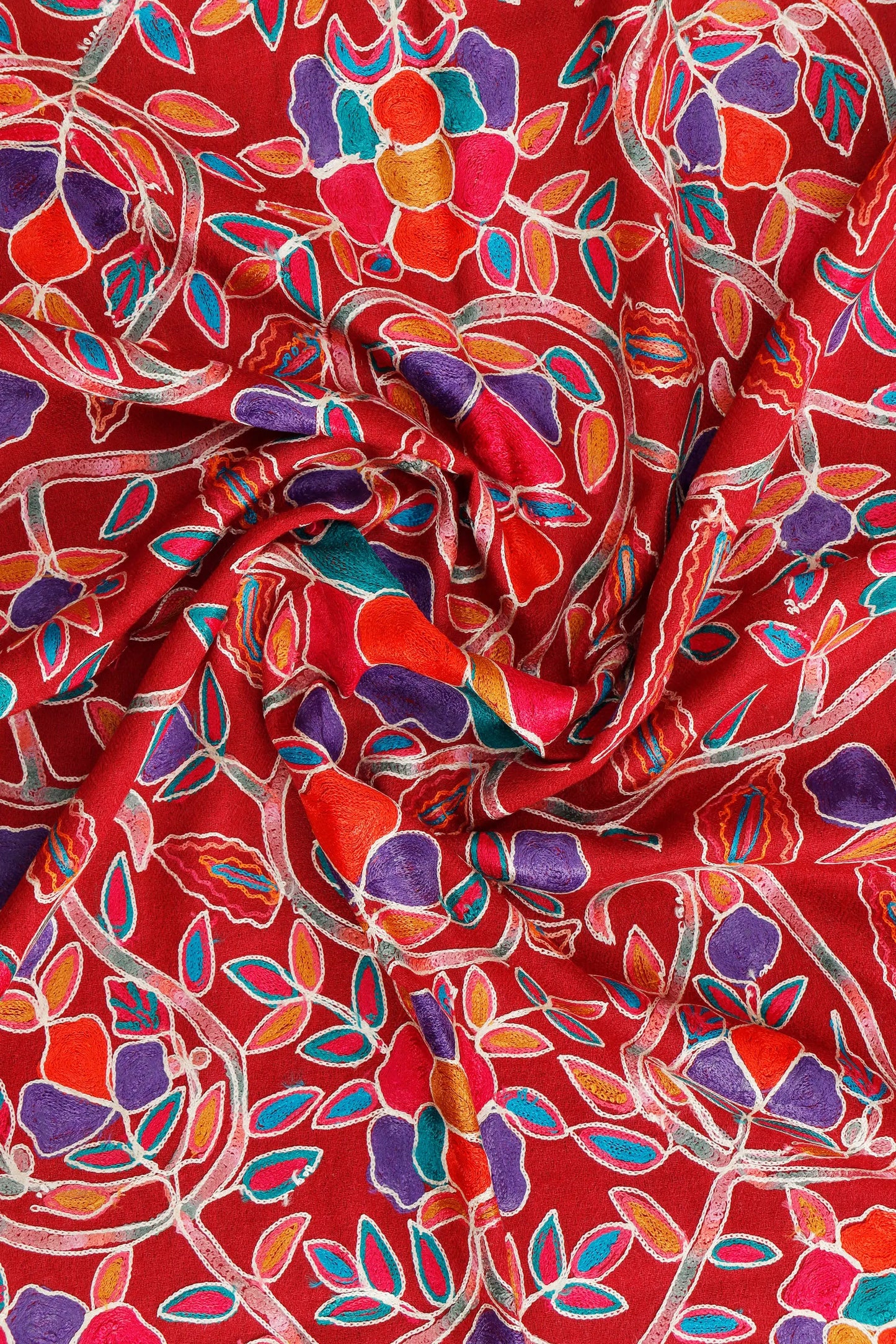 Silk Embroidered Pashmina Stole – Gift-Ready Silk Stole