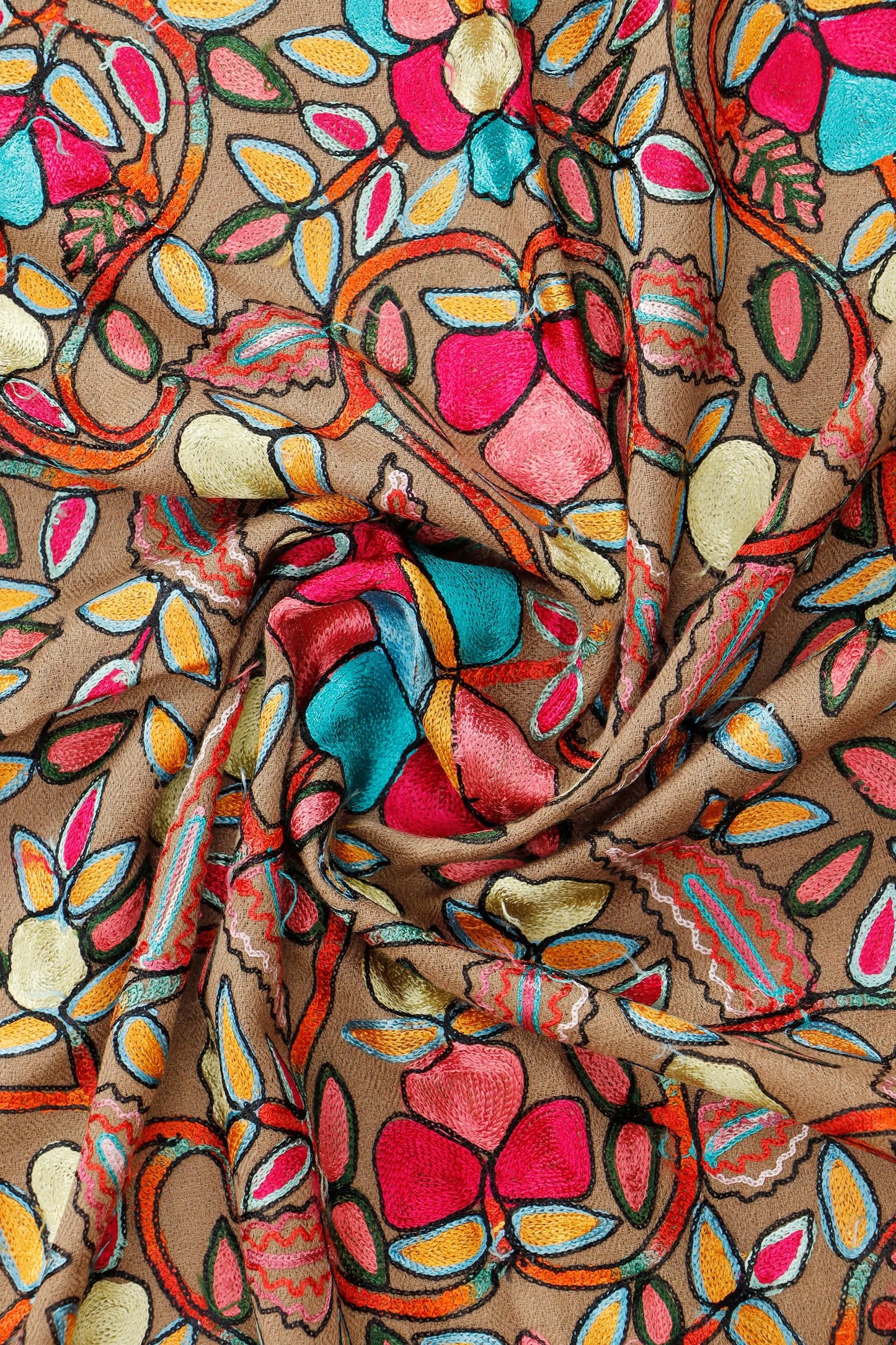 Silk Embroidered Pashmina Stole – Understated Evening Stole