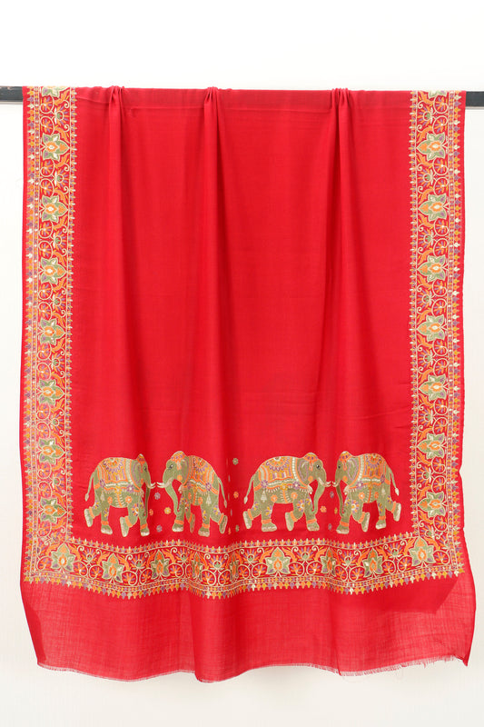 Machine Embroidery 4 Border Shawl – Well-Priced Embroidered Shawl