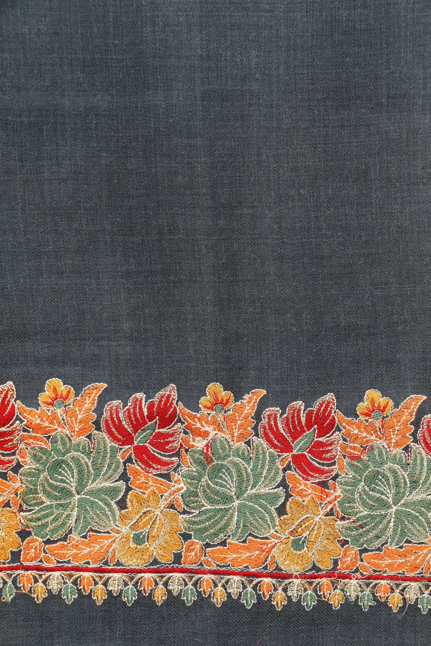 Pashmina Shawl with Tilla Embroidery – Grey