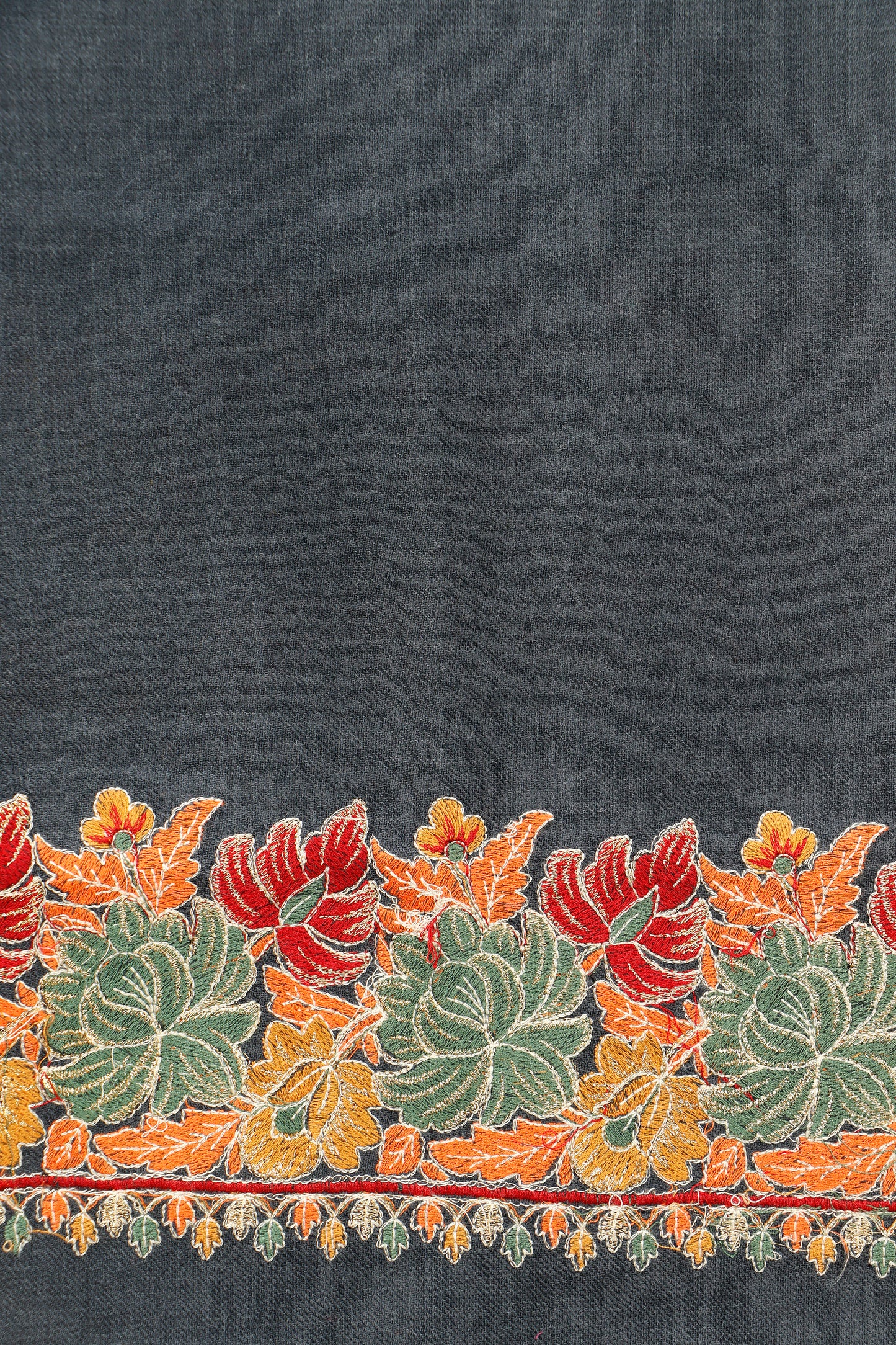 4 Border Embroidered Shawl – Machine Embroidery, 45 x 90 inches
