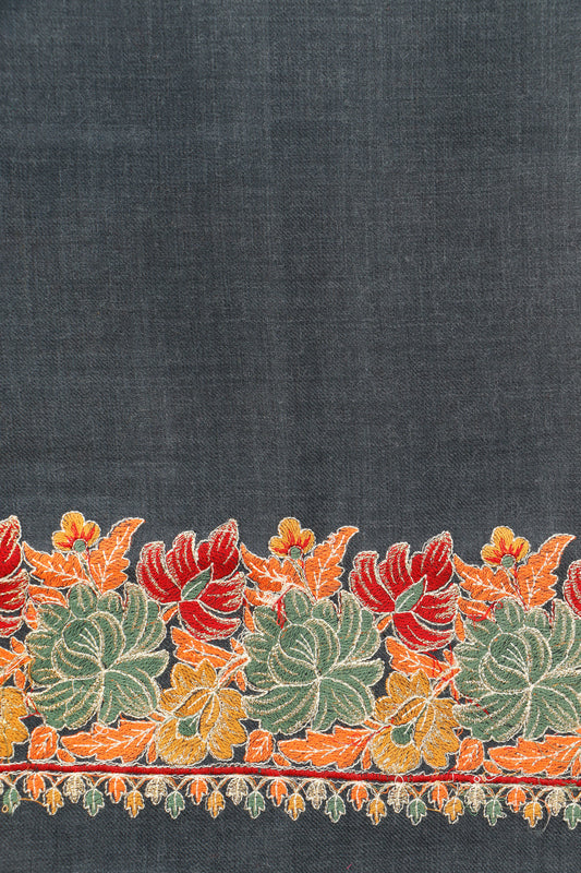 4 Border Embroidered Shawl – Machine Embroidery, 45 x 90 inches