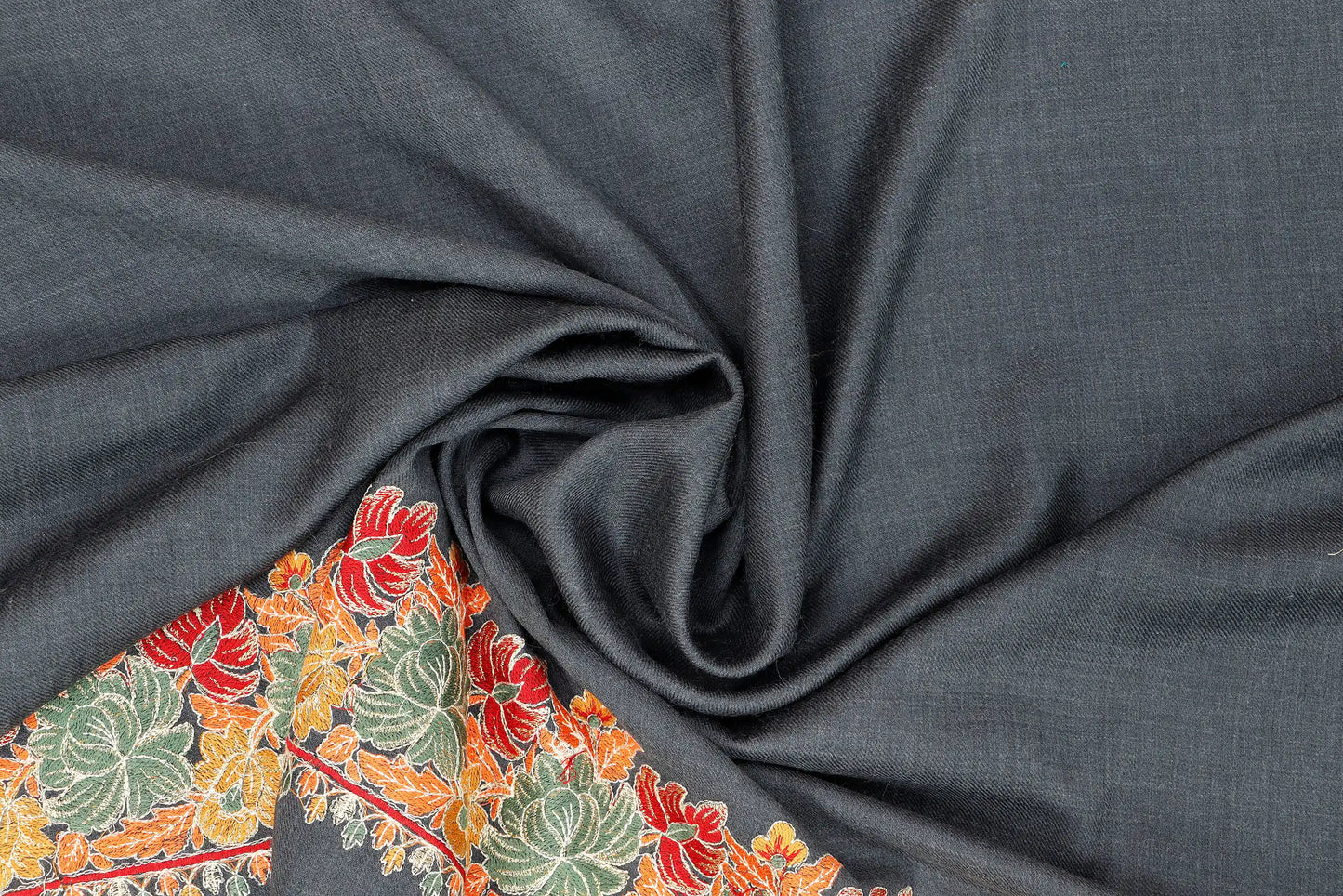Pashmina Shawl with Tilla Embroidery – Grey