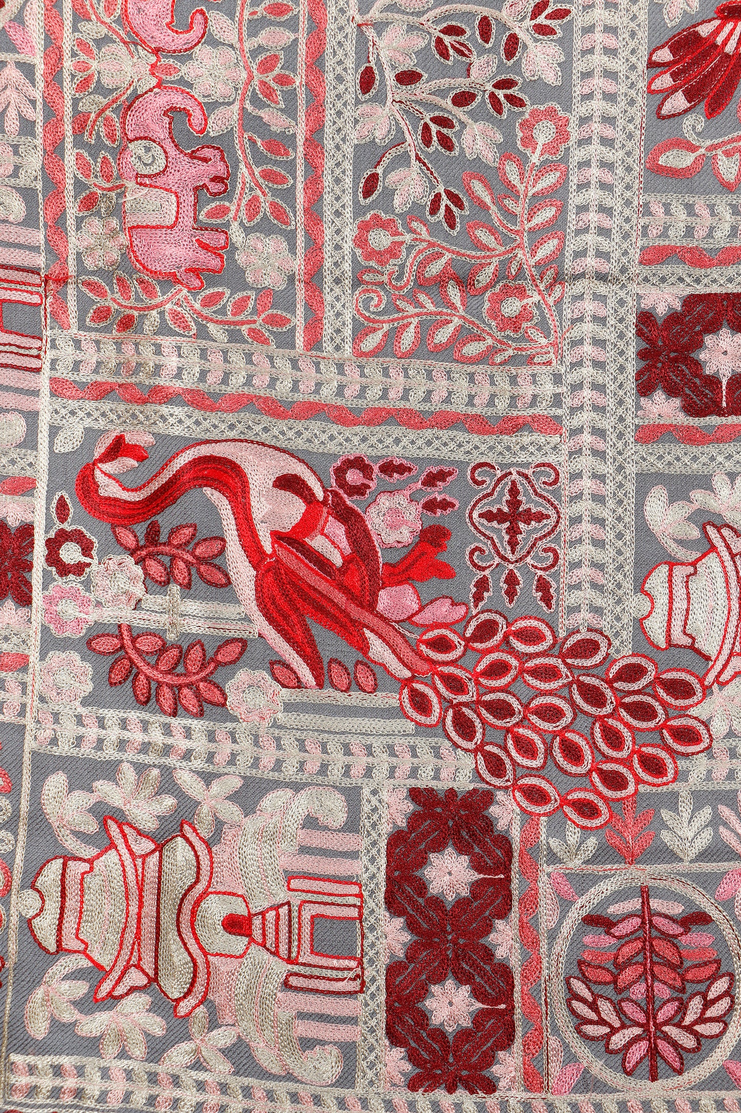 Embroidered Full Jaal Shawl – All-Over Machine Embroidery, 45 x 90 inches