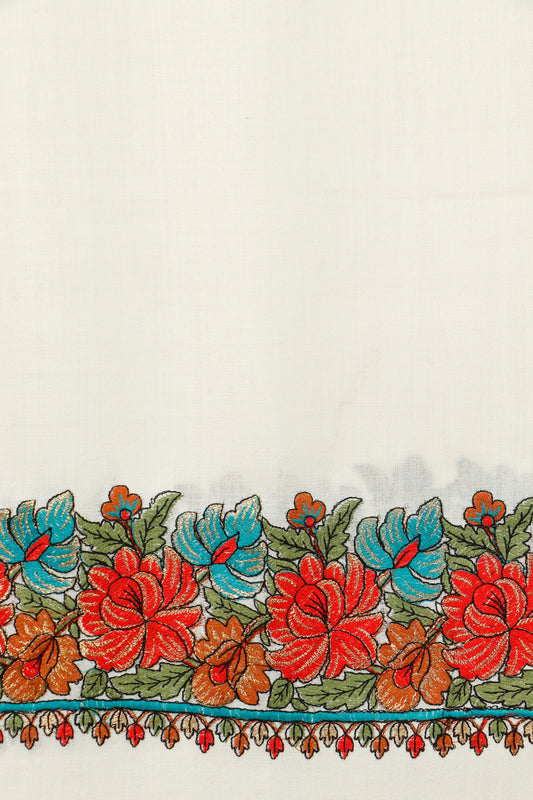 4 Border Embroidered Shawl – Winter Gifting Shawl, 45 x 90 inches