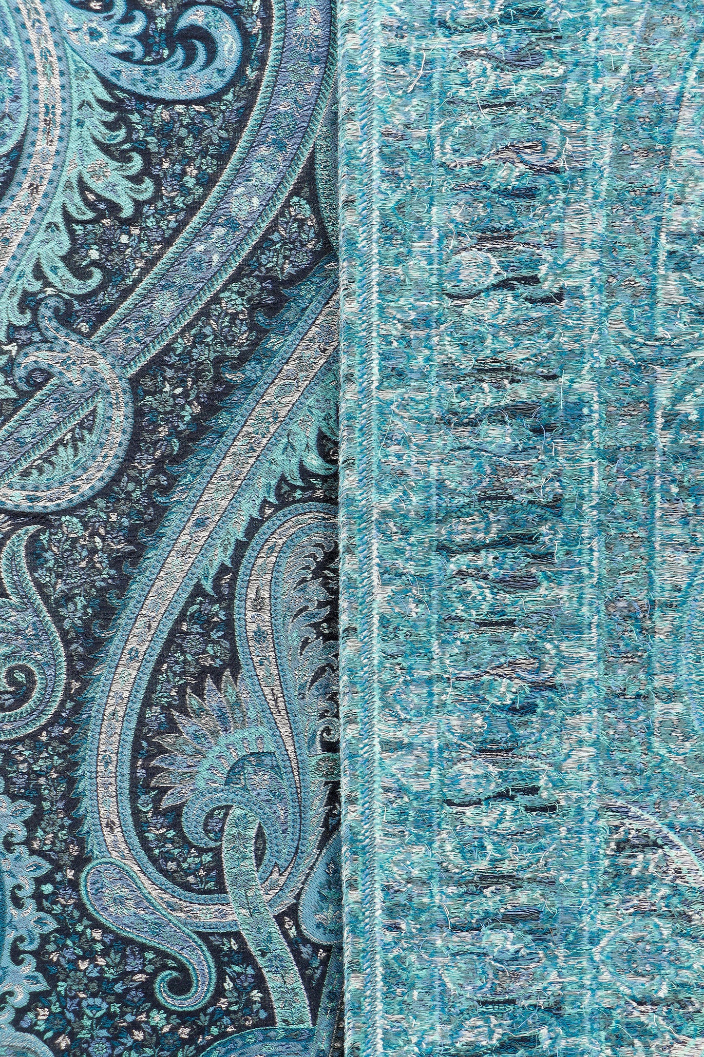 Kani Zari Shawl Kashmiri wool heritage shawl with zari work, styled view