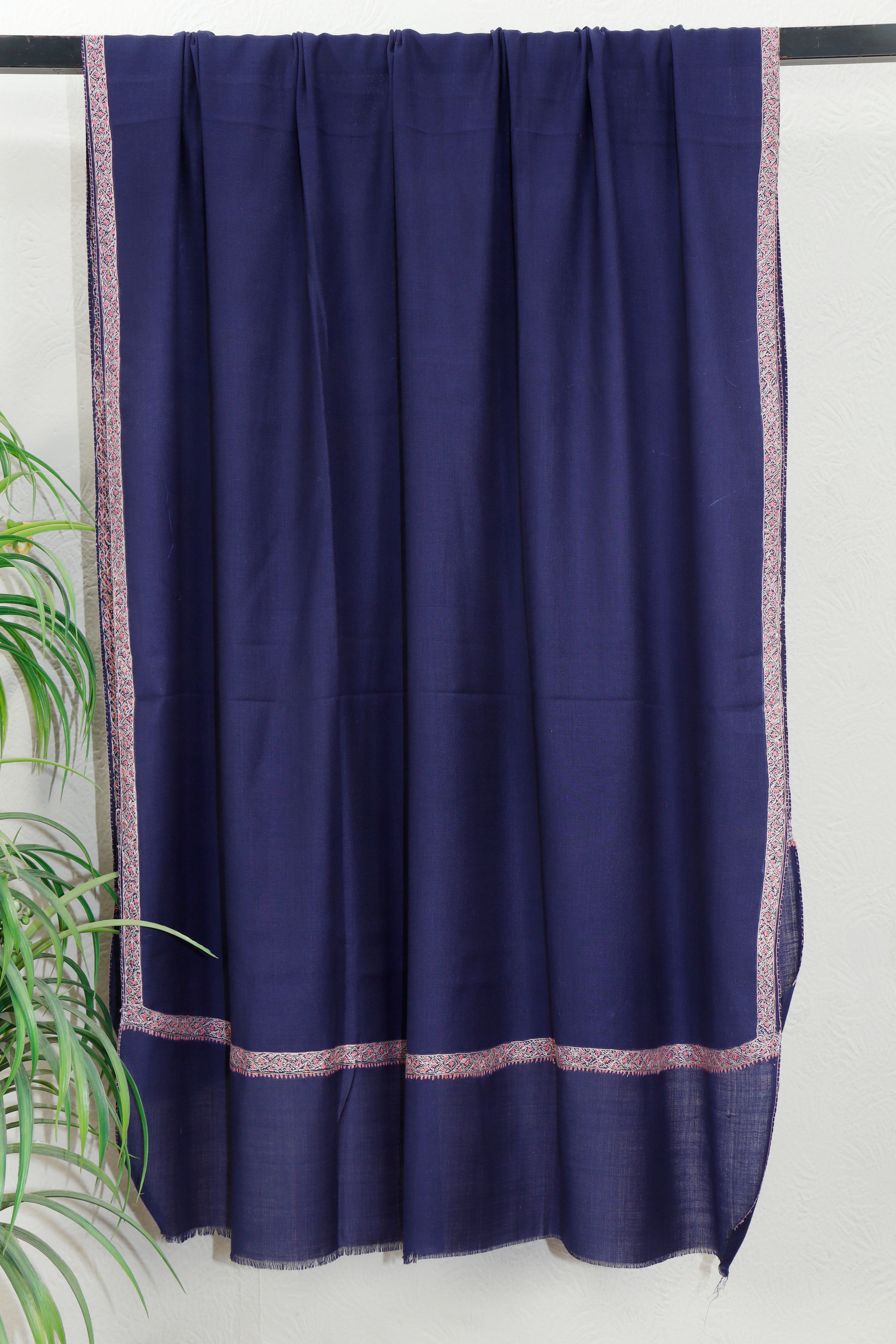 Toosh Border Shawl – Office-to-Festive, 45 x 90 inches