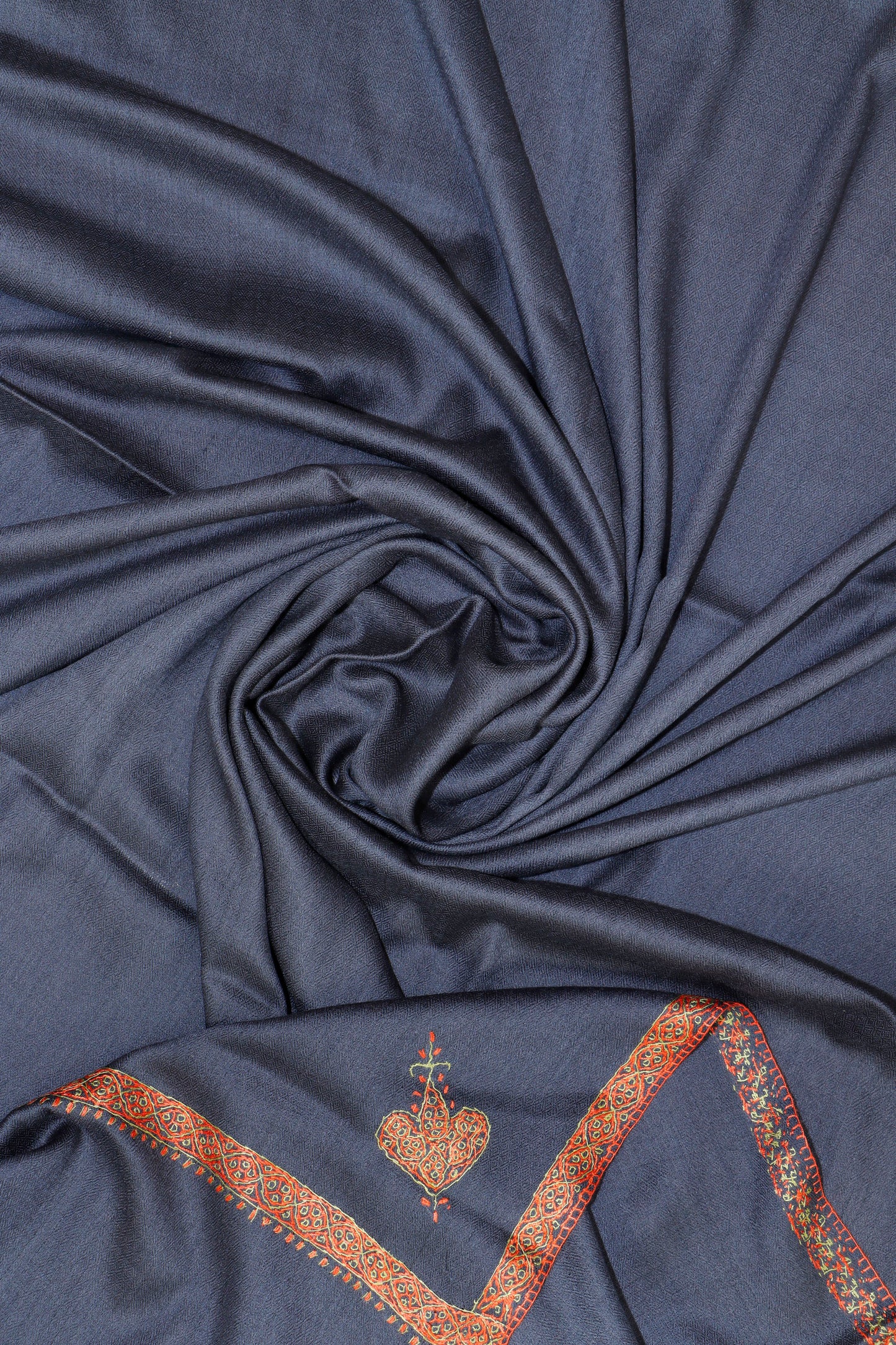 Toosh Border Shawl – Neutral Everyday Pairing, 45 x 90 inches