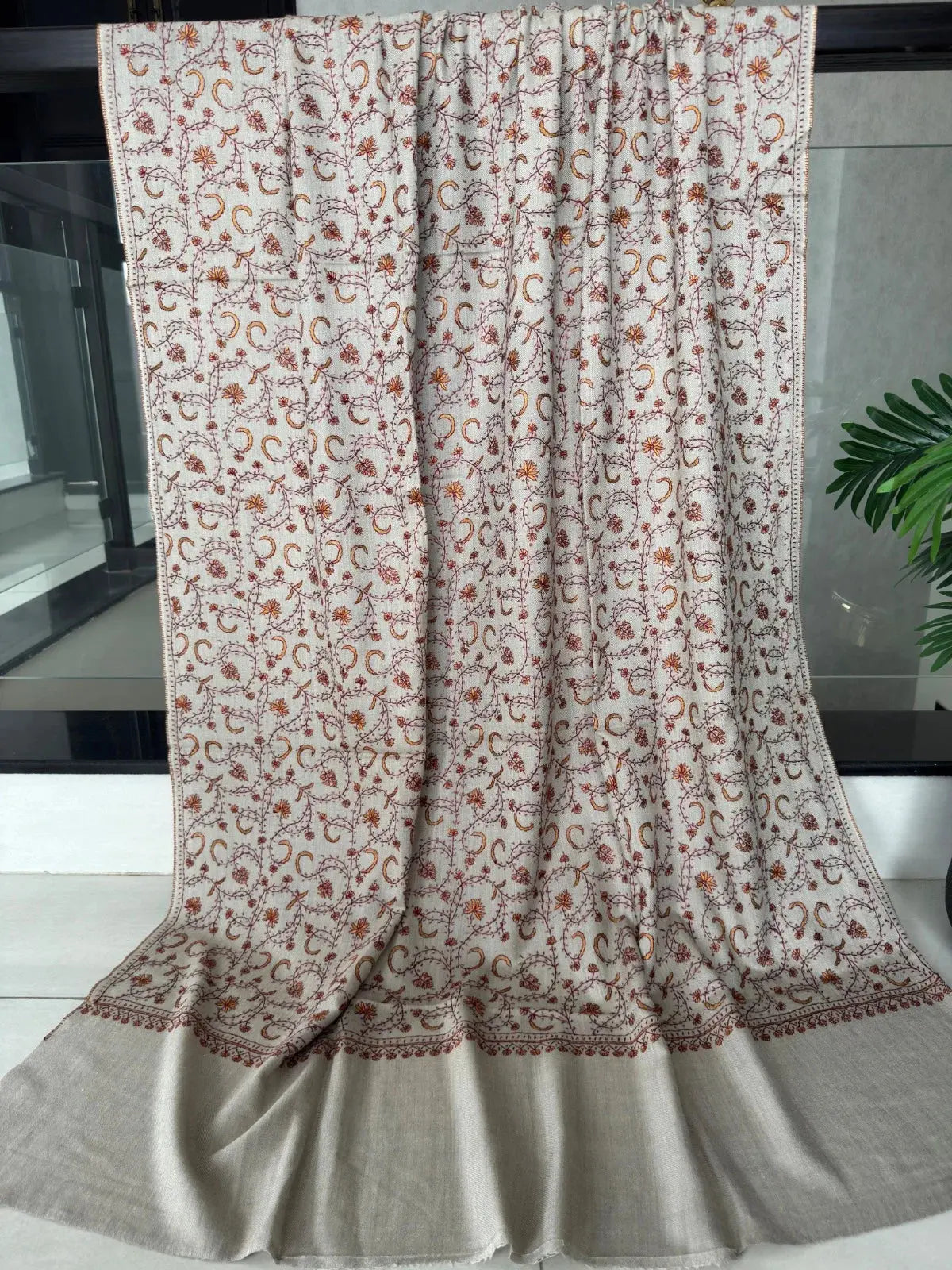 Kani Zari Shawl Dupatta – Fine Detail Kani Weave Dupatta