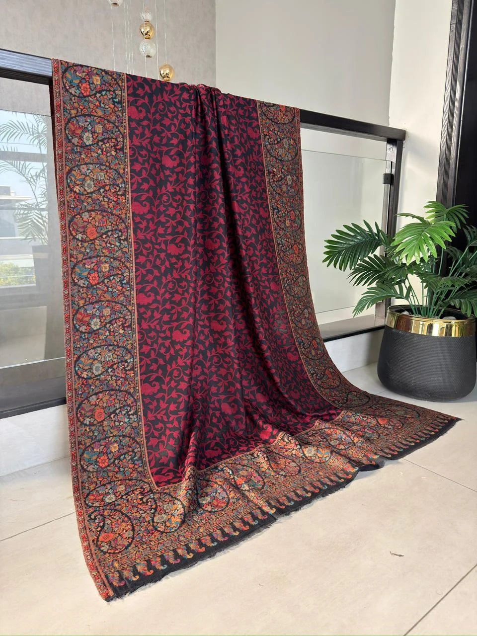 Kani Zari Shawl Dupatta – Wedding Dupatta with Zari Work